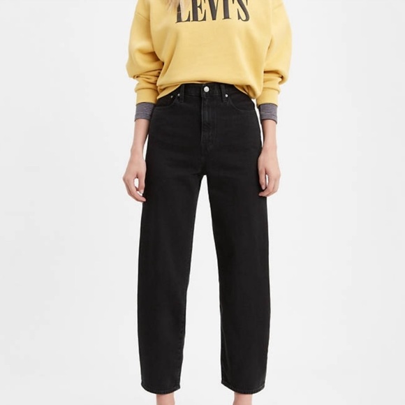 Levi's Denim - Levi's High-Rise Straight Jeans in Black